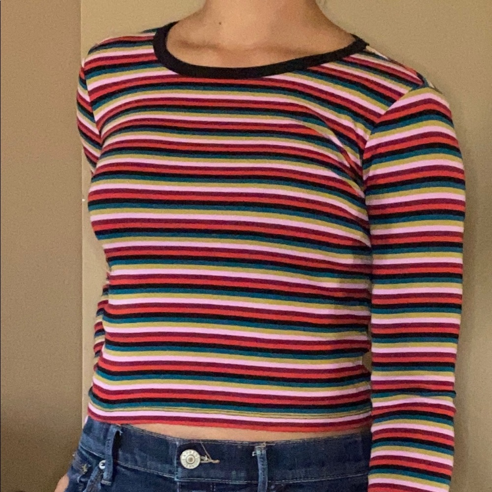 Multi color strip shirt